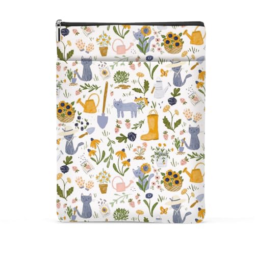 Buchhülle mit Katzengeschenken, Naturbuchhüllen für Taschenbücher, Gartengeschenke, Blumen-Buchtasche, Buchschutz, Buchliebhaber, Geschenke für Frauen, Nichte, Buchzubehör, Buchclub, Geschenke, von NGZS