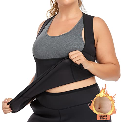 NHEIMA Saunaanzüge für Damen Corsage Korsett Bauchweg Training Taillenkorsett abnehmen Shirt Taillenformer Fitness Taillenmieder für Gewicht Loss, Figurformender Damen-Body Gewichtsreduzierung von NHEIMA