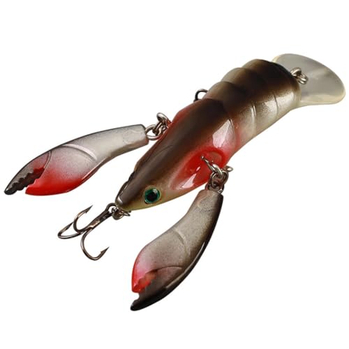 NHJGYSDY Krebs-Angelköder ABS Bionic Hard Bait mit Haken Angelköder Kunstköder for Snakehead Bass Fishing von NHJGYSDY