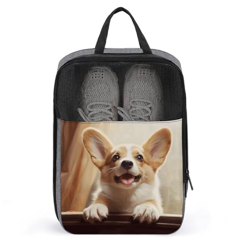 Reise-Schuhtasche, niedlicher Corgi-Druck, tragbarer Organizer, Schuhbeutel für Reisen und tägliche Aufbewahrung, Stil, Einheitsgröße, modern, Stil:, Einheitsgröße, Modern von NHYDSPQ