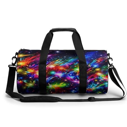 Zylindrischer Turnbeutel, leuchtend schön, bunt, Kunst, Sport, Turnbeutel, Workout-Tasche, Reise-Wochenendtasche, Reisetasche für Männer und Frauen, Stil, 45 cm/22,9 cm/22,9 cm/22,9 cm, Stil:, von NHYDSPQ