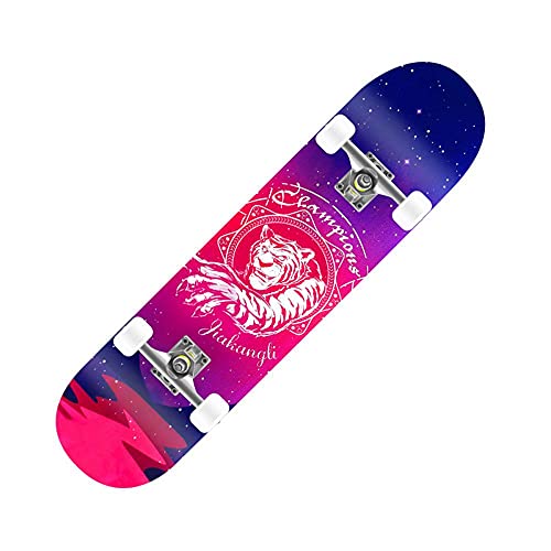 LIU 31 "x 8" komplettes Skateboard, 8-lagiges Ahorn-Double-Kick-Skateboard-Boards, Skateboards für Erwachsene, Anfänger, Teenager, Jungen, Mädchen von NICE16CY