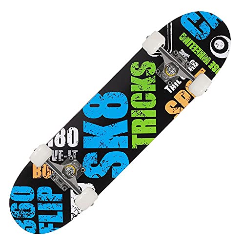 LIU 31 "x 8" komplettes Skateboard, 8-lagiges Ahorn-Double-Kick-Skateboard-Boards, Skateboards für Erwachsene, Anfänger, Teenager, Jungen, Mädchen von NICE16CY