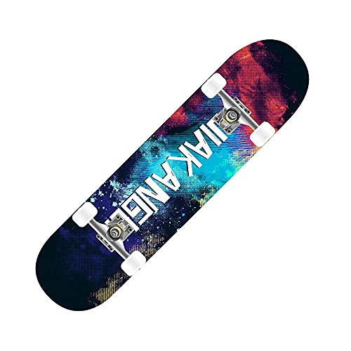 LIU Komplettes Skateboard 31x8 Zoll Double Kick Skateboard, Trick Board für Erwachsene, Kinder und Jugendliche. von NICE16CY