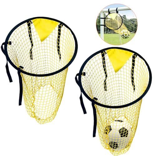 NICEWAT 2 Stück Fußballtor Zielnetz, 45x60CM Fussball Ziel Gelb Fußballtor Zielnetz, Fußballtorzubehör für Kinder, Erwachsene, Mit Verstellbaren Riemen NICEWAT 2 Stück Fußballtor Zielnetz, 45x60CM Fussball Ziel Gelb Fußballtor Zielnetz, Fußballtorzubehör für Kinder, Erwachsene, Mit Verstellbaren Riemen von NICEWAT