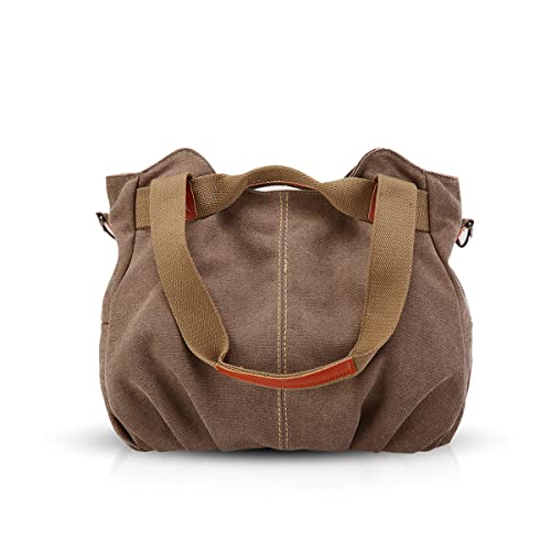 NICOLE & DORIS Canvas Tasche Damen Tragetaschen für Damen Schultertaschen Umhängetasche Leinwand Handtasche Mädchen Braun NICOLE & DORIS Canvas Tasche Damen Tragetaschen für Damen Schultertaschen Umhängetasche Leinwand Handtasche Mädchen Braun von NICOLE & DORIS