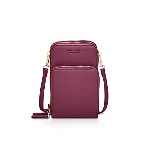 NICOLE&DORIS Damen Elegant Handytasche Kleine Umhängetasche Brieftasche Schultertasche PU Leder Mini Handtasche Vielen Fächern Handytasche mit Geldbörsen für Handy unter 6,9 Zoll Weinrot NICOLE&DORIS Damen Elegant Handytasche Kleine Umhängetasche Brieftasche Schultertasche PU Leder Mini Handtasche Vielen Fächern Handytasche mit Geldbörsen für Handy unter 6,9 Zoll Weinrot von NICOLE & DORIS