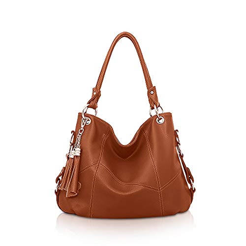 NICOLE & DORIS Damen Handtasche Groß Designer Umhängetasche Leder Tote Bag Shopper Handtasche Elegant Tasche mit Quaste Ziegelrot NICOLE & DORIS Damen Handtasche Groß Designer Umhängetasche Leder Tote Bag Shopper Handtasche Elegant Tasche mit Quaste Ziegelrot von NICOLE & DORIS
