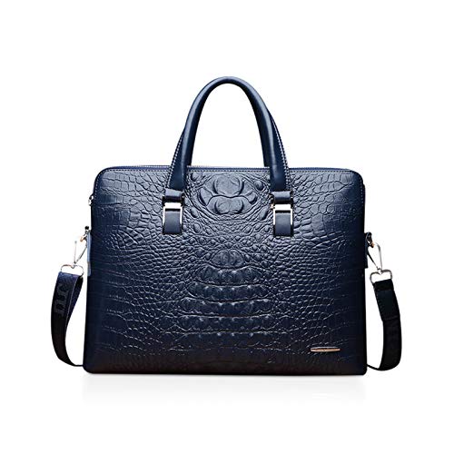 NICOLE & DORIS Damen Handtasche Mode Krokodilmuster Schultertaschen 2-Teiliges Set Umhängetasche Mann Businesstasche Frauen PU Leder Arbeitstasche Blau NICOLE & DORIS Damen Handtasche Mode Krokodilmuster Schultertaschen 2-Teiliges Set Umhängetasche Mann Businesstasche Frauen PU Leder Arbeitstasche Blau von NICOLE & DORIS