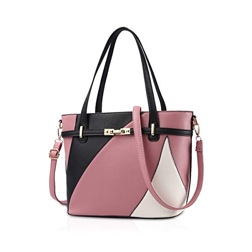 NICOLE & DORIS Damen Handtasche Shopper Handtasche Schwarz Mehrfarbig Henkeltasche Tasche mit Langen schultergurten Rot NICOLE & DORIS Damen Handtasche Shopper Handtasche Schwarz Mehrfarbig Henkeltasche Tasche mit Langen schultergurten Rot von NICOLE & DORIS