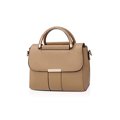 NICOLE & DORIS Damen Handtasche mit Gewölbtem Griff Elegant PU Leder Schultertasche kleine Umhängetasche für Frauen Crossbody Bag zum Arbeiten Lernen und Einkaufen Khaki NICOLE & DORIS Damen Handtasche mit Gewölbtem Griff Elegant PU Leder Schultertasche kleine Umhängetasche für Frauen Crossbody Bag zum Arbeiten Lernen und Einkaufen Khaki von NICOLE & DORIS