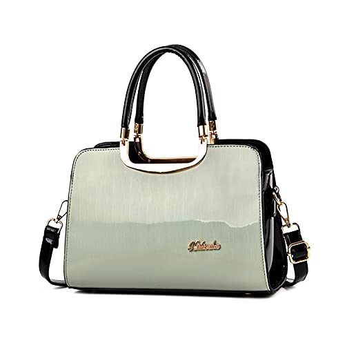 NICOLE & DORIS Damen Handtaschen Designer Frauen Umhängetasche PU Leder Schultertaschen Reißverschluss Handtasche Grün von NICOLE & DORIS