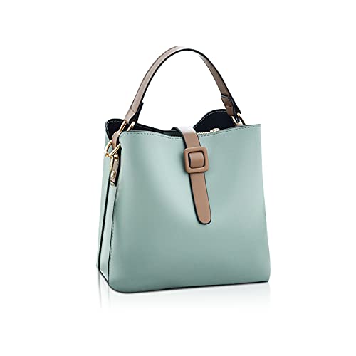 NICOLE & DORIS Damen Handtaschen Klein Schultertaschen Frauen Umhängetasche Stilvolle Beuteltasche Handy Tasche Weiche Ledertasche mit 2 Schulterriemen Grün NICOLE & DORIS Damen Handtaschen Klein Schultertaschen Frauen Umhängetasche Stilvolle Beuteltasche Handy Tasche Weiche Ledertasche mit 2 Schulterriemen Grün von NICOLE & DORIS