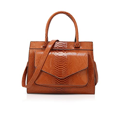 NICOLE & DORIS Damen Handtaschen Retro Schultertasche Krokodil Handtasche Frauen Umhängetaschen Tote Bag PU Leder für Büro,Shopper Braun NICOLE & DORIS Damen Handtaschen Retro Schultertasche Krokodil Handtasche Frauen Umhängetaschen Tote Bag PU Leder für Büro,Shopper Braun von NICOLE & DORIS