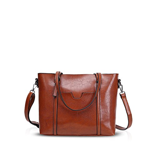 NICOLE&DORIS Damen Handtaschen Tote Umhängetasche Crossbody Bag Schultertaschen Henkeltaschen Groß Tasche Wasserdicht PU Hellbraun NICOLE&DORIS Damen Handtaschen Tote Umhängetasche Crossbody Bag Schultertaschen Henkeltaschen Groß Tasche Wasserdicht PU Hellbraun von NICOLE & DORIS