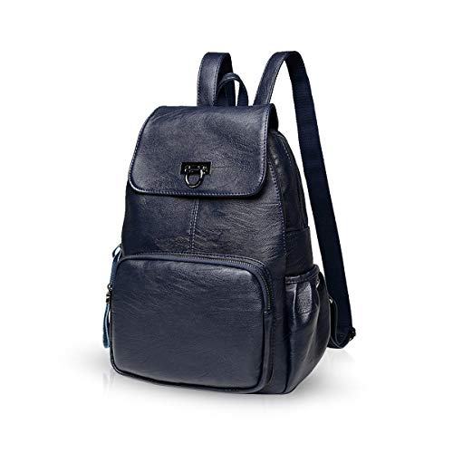 NICOLE & DORIS Damen Lederrucksack Lässiger Damenrucksack für Damen Rucksackbeutel für Damen Dunkelblau NICOLE & DORIS Damen Lederrucksack Lässiger Damenrucksack für Damen Rucksackbeutel für Damen Dunkelblau von NICOLE & DORIS