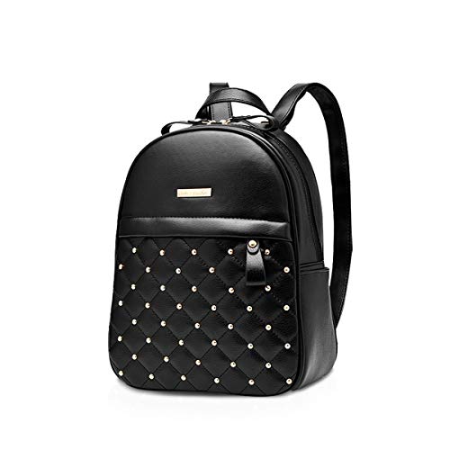 NICOLE & DORIS Damen Mode Rucksack Schultasche Rucksack Umhängetasche mit Niet Leicht Gitter Beiläufig Tagesrucksack PU Leder Schwarz NICOLE & DORIS Damen Mode Rucksack Schultasche Rucksack Umhängetasche mit Niet Leicht Gitter Beiläufig Tagesrucksack PU Leder Schwarz von NICOLE & DORIS