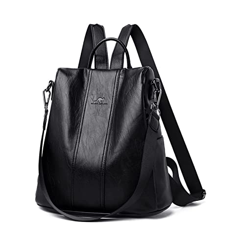NICOLE & DORIS Damen Rucksäcke Anti Diebstahl Rucksack PU Leder Rucksackhandtaschen Daypack wasserdichte Schulrucksack Multifunktions Schultertasche Travel Rucksack Schwarz NICOLE & DORIS Damen Rucksäcke Anti Diebstahl Rucksack PU Leder Rucksackhandtaschen Daypack wasserdichte Schulrucksack Multifunktions Schultertasche Travel Rucksack Schwarz von NICOLE & DORIS