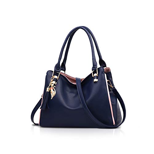 NICOLE&DORIS Damen Schultertasche Mode Handtaschen Hobos und Umhängetaschen für Frauen Groß Tragetasche Dunkelblau NICOLE&DORIS Damen Schultertasche Mode Handtaschen Hobos und Umhängetaschen für Frauen Groß Tragetasche Dunkelblau von NICOLE & DORIS