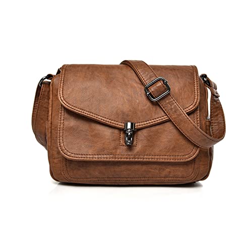 NICOLE & DORIS Damen Umhängetasche Mehreren Taschen Handtaschen Crossbody Retro Schultertasche PU Leder Frauen Satchel Tasche Leichte Messenger Bag Braun NICOLE & DORIS Damen Umhängetasche Mehreren Taschen Handtaschen Crossbody Retro Schultertasche PU Leder Frauen Satchel Tasche Leichte Messenger Bag Braun von NICOLE & DORIS