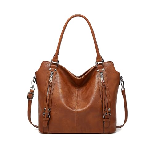 NICOLE & DORIS Damen handtaschen Stilvolle Damen Hobo Umhängetaschen mit großer Kapazität Schultertasche aus PU-Leder Braun NICOLE & DORIS Damen handtaschen Stilvolle Damen Hobo Umhängetaschen mit großer Kapazität Schultertasche aus PU-Leder Braun von NICOLE & DORIS