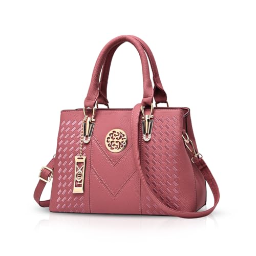 NICOLE & DORIS Elegant Taschen Stillvoll Damen Handtaschen Umhängetasche Shopper Frauen Schultertaschen Henkeltaschen PU Leder Tasche mit Anhänger Geschenke Rose NICOLE & DORIS Elegant Taschen Stillvoll Damen Handtaschen Umhängetasche Shopper Frauen Schultertaschen Henkeltaschen PU Leder Tasche mit Anhänger Geschenke Rose von NICOLE & DORIS