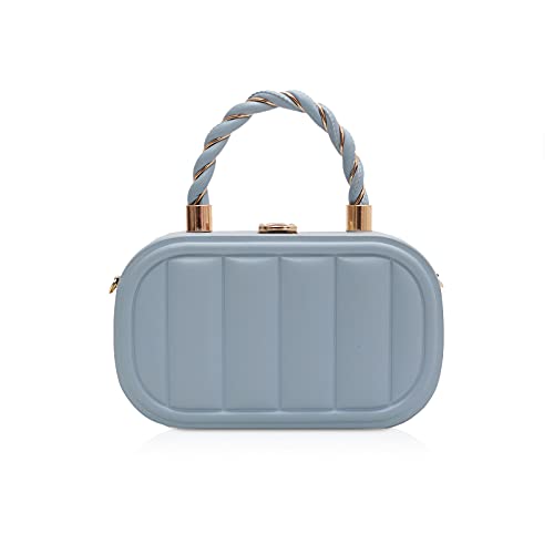 NICOLE & DORIS Frau Tasche Klein Designer Handtasche mit Kette Abendtasche Damen Partytasche Mode Schultertaschen PU Leder Handy Tasche Crossbody Hellblau NICOLE & DORIS Frau Tasche Klein Designer Handtasche mit Kette Abendtasche Damen Partytasche Mode Schultertaschen PU Leder Handy Tasche Crossbody Hellblau von NICOLE & DORIS