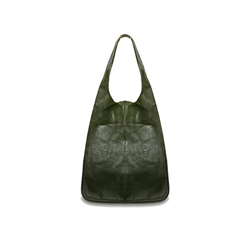 NICOLE & DORIS Frauen Tasche Groß Schultertasche Shopper Weiche Ledertasche Leichte Tote Tasche Hobo Handtasche Gross Umhängetasche Faltbare Tragetasche Grün NICOLE & DORIS Frauen Tasche Groß Schultertasche Shopper Weiche Ledertasche Leichte Tote Tasche Hobo Handtasche Gross Umhängetasche Faltbare Tragetasche Grün von NICOLE & DORIS