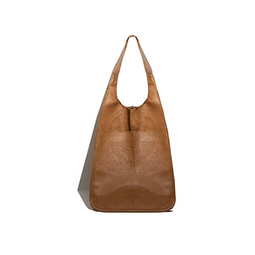 NICOLE & DORIS Frauen Tasche Groß Schultertasche Shopper Weiche Ledertasche Leichte Tote Tasche Hobo Handtasche Gross Umhängetasche Faltbare Tragetasche Hellbraun NICOLE & DORIS Frauen Tasche Groß Schultertasche Shopper Weiche Ledertasche Leichte Tote Tasche Hobo Handtasche Gross Umhängetasche Faltbare Tragetasche Hellbraun von NICOLE & DORIS