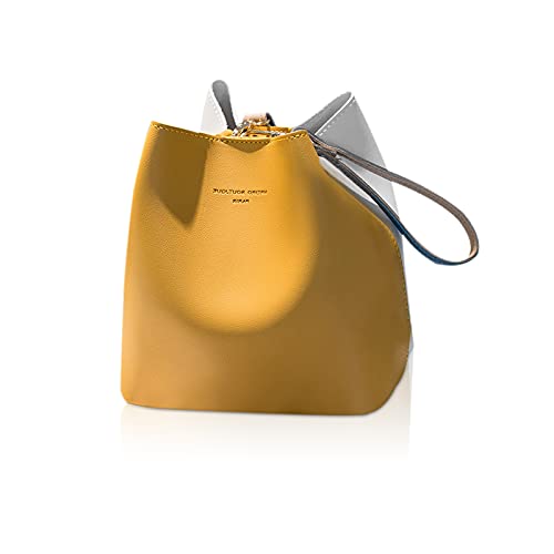 NICOLE & DORIS Frauen Tasche Mittelgroße Umhängetasche Designer Schultertaschen Weiche Ledertasche Handtasche Damen Shopper Beuteltasche Gelb NICOLE & DORIS Frauen Tasche Mittelgroße Umhängetasche Designer Schultertaschen Weiche Ledertasche Handtasche Damen Shopper Beuteltasche Gelb von NICOLE & DORIS
