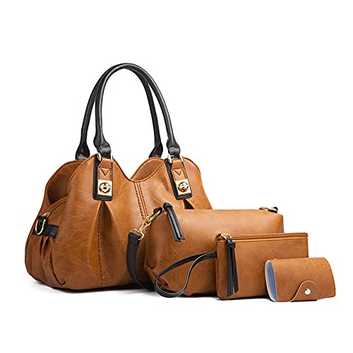 NICOLE & DORIS Groß Damen Tasche,Fashion Frauen Tasche Elegante Damen Leder Handtaschen Shopping Tote Bag Frauen Umhängetasche 4-Teiliges Set NICOLE & DORIS Groß Damen Tasche,Fashion Frauen Tasche Elegante Damen Leder Handtaschen Shopping Tote Bag Frauen Umhängetasche 4-Teiliges Set von NICOLE & DORIS