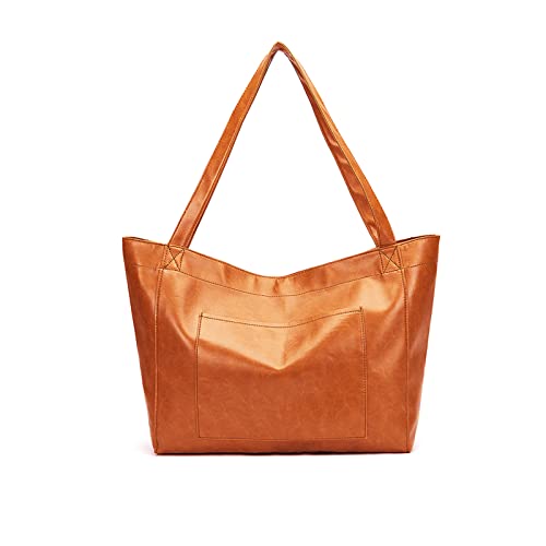 NICOLE & DORIS Handtasche Damen Groß Shopper Tasche Casual Schultertasche Weiche Leder Tragetasche Reise Tote Bag Elegant Handtaschen Braun NICOLE & DORIS Handtasche Damen Groß Shopper Tasche Casual Schultertasche Weiche Leder Tragetasche Reise Tote Bag Elegant Handtaschen Braun von NICOLE & DORIS