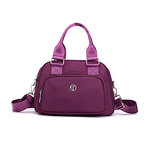 NICOLE & DORIS Handtasche Messenger Bag Damen Casual Schultertasche Nylon Wasserdicht Leichte Umhängetasche Multi-Tasche Handtasche Reise Lila NICOLE & DORIS Handtasche Messenger Bag Damen Casual Schultertasche Nylon Wasserdicht Leichte Umhängetasche Multi-Tasche Handtasche Reise Lila von NICOLE & DORIS