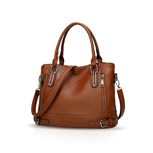 NICOLE & DORIS Handtasche für Damen Schultertasche Henkeltaschen Handtasche Umhängetasche Kunstleder Braun NICOLE & DORIS Handtasche für Damen Schultertasche Henkeltaschen Handtasche Umhängetasche Kunstleder Braun von NICOLE & DORIS