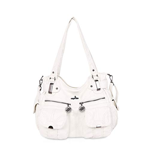 NICOLE & DORIS Handtaschen Damen Lederimitat Umhängetasche Designer Shopper Hobo Taschen Groß Tasche Weiß NICOLE & DORIS Handtaschen Damen Lederimitat Umhängetasche Designer Shopper Hobo Taschen Groß Tasche Weiß von NICOLE & DORIS