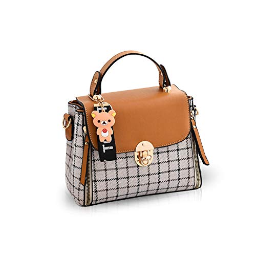 NICOLE&DORIS Handtaschen für Damen Niedliche Umhängetasche Mädchen Reißverschluss Handtasche PU Leder Schultertasche Crossbody Bag Braun NICOLE&DORIS Handtaschen für Damen Niedliche Umhängetasche Mädchen Reißverschluss Handtasche PU Leder Schultertasche Crossbody Bag Braun von NICOLE & DORIS