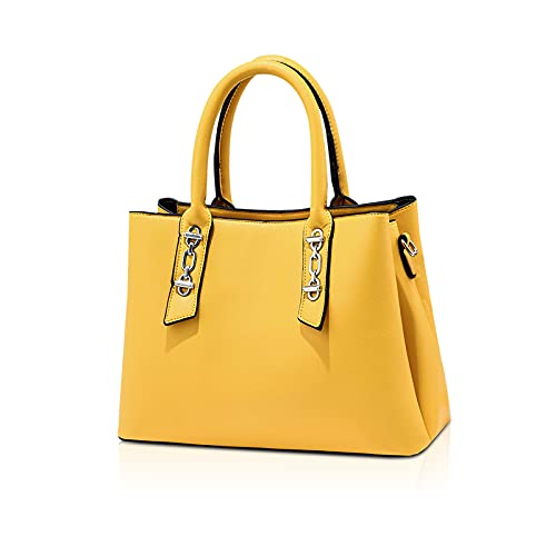 NICOLE & DORIS Henkeltasche Damen Umhängetasche Einfach Elegante Handtasche Stilvolle Schultertasche PU Leder Tote Bag Casual Frauen Tasche Top Griff Mittlere Gelb NICOLE & DORIS Henkeltasche Damen Umhängetasche Einfach Elegante Handtasche Stilvolle Schultertasche PU Leder Tote Bag Casual Frauen Tasche Top Griff Mittlere Gelb von NICOLE & DORIS