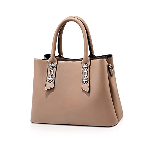 NICOLE & DORIS Henkeltasche Damen Umhängetasche Einfach Elegante Handtasche Stilvolle Schultertasche PU Leder Tote Bag Casual Frauen Tasche Top Griff Mittlere Khaki NICOLE & DORIS Henkeltasche Damen Umhängetasche Einfach Elegante Handtasche Stilvolle Schultertasche PU Leder Tote Bag Casual Frauen Tasche Top Griff Mittlere Khaki von NICOLE & DORIS