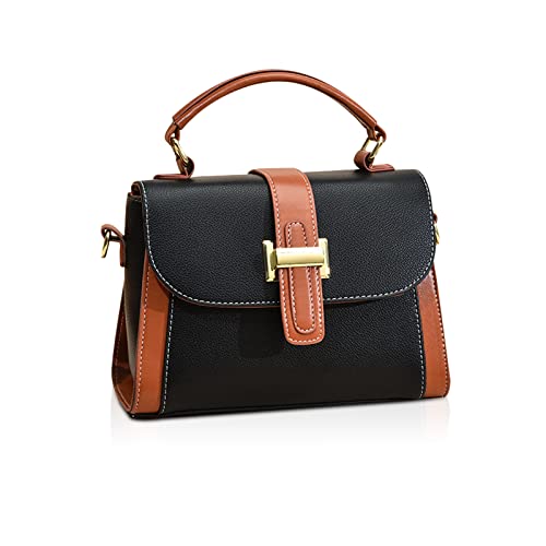 NICOLE & DORIS Kleine Handtasche Damen Mode Umhängetasche Elegant Schultertaschen PU Leder Satchel Handtasche Mehrfarbige Henkeltasche Mädchen Crossbody Bag Schwarz NICOLE & DORIS Kleine Handtasche Damen Mode Umhängetasche Elegant Schultertaschen PU Leder Satchel Handtasche Mehrfarbige Henkeltasche Mädchen Crossbody Bag Schwarz von NICOLE & DORIS
