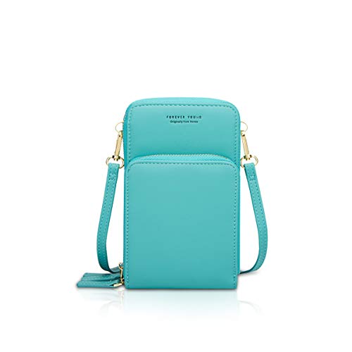 NICOLE&DORIS Damen Elegant Handytasche Kleine Umhängetasche Brieftasche Schultertasche PU Leder Mini Handtasche Vielen Fächern Handytasche mit Geldbörsen für Handy unter 6,9 Zoll Hellgrün NICOLE&DORIS Damen Elegant Handytasche Kleine Umhängetasche Brieftasche Schultertasche PU Leder Mini Handtasche Vielen Fächern Handytasche mit Geldbörsen für Handy unter 6,9 Zoll Hellgrün von NICOLE & DORIS