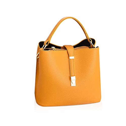 NICOLE & DORIS Leder Handtasche Damen Designer Frauen Umhängetasche mit Kartenfächer Shopper Klein Tasche Schultertasche Verstellbar Abnehmba Schwarz Large von NICOLE & DORIS