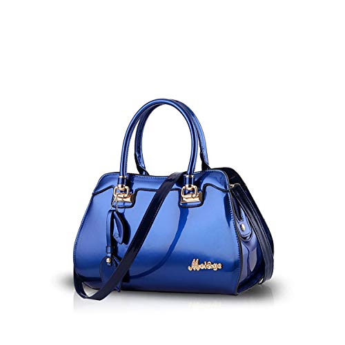 NICOLE&DORIS Mode Damen Handtaschen Umhängetasche Damenhandtaschen Henkeltaschen Schultertaschen Crossbody PU Blau von NICOLE & DORIS