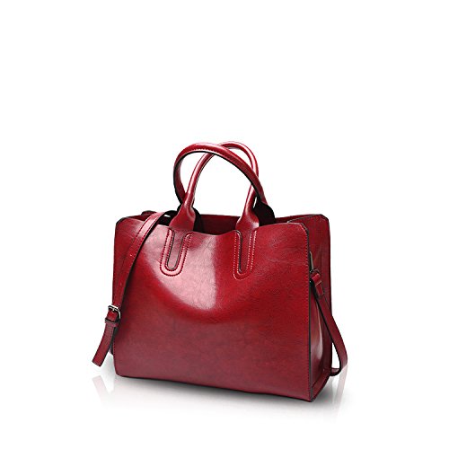 NICOLE&DORIS Mode Damen Handtaschen Umhängetasche Schultertaschen Henkeltaschen Messenger Bag Tasche Crossbody Bag Tote Wasserdicht Dauerhaft PU Rot NICOLE&DORIS Mode Damen Handtaschen Umhängetasche Schultertaschen Henkeltaschen Messenger Bag Tasche Crossbody Bag Tote Wasserdicht Dauerhaft PU Rot von NICOLE & DORIS