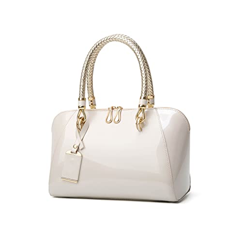 NICOLE & DORIS Mode Handtaschen Damen Lackleder Handtasche Elegant Schultertasche Frauen Umhängetasche wasserdichte Damentasche Hochzeits-Clutch Brieftasche Einkaufen Party Weiß NICOLE & DORIS Mode Handtaschen Damen Lackleder Handtasche Elegant Schultertasche Frauen Umhängetasche wasserdichte Damentasche Hochzeits-Clutch Brieftasche Einkaufen Party Weiß von NICOLE & DORIS
