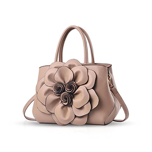 Nicole & Doris Handtaschen Damen Klein Elegante Damen Schultertaschen PU Leder Designer Umhängetasche Blumenhandtasche Nicole & Doris Handtaschen Damen Klein Elegante Damen Schultertaschen PU Leder Designer Umhängetasche Blumenhandtasche von NICOLE & DORIS