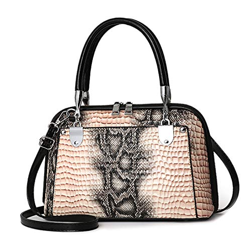 NICOLE & DORIS Retro Handtasche für Frauen Schultertaschen Klassische Krokodil Umhängetasche PU Leder Henkeltasche Shopper Tasche Beige NICOLE & DORIS Retro Handtasche für Frauen Schultertaschen Klassische Krokodil Umhängetasche PU Leder Henkeltasche Shopper Tasche Beige von NICOLE & DORIS