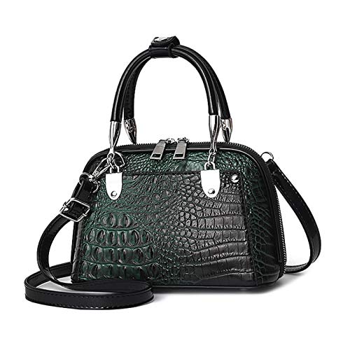 NICOLE & DORIS Retro Handtasche für Frauen Schultertaschen Klassische Krokodil Umhängetasche PU Leder Henkeltasche Shopper Tasche Grün NICOLE & DORIS Retro Handtasche für Frauen Schultertaschen Klassische Krokodil Umhängetasche PU Leder Henkeltasche Shopper Tasche Grün von NICOLE & DORIS