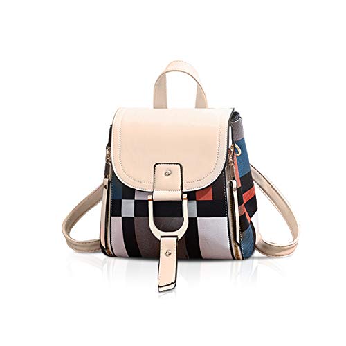 NICOLE&DORIS Damen Rucksack Kleiner Rucksack Umhängetasche Handtaschen Rucksack für Damen Leder Rucksack Schultertasche Beige NICOLE&DORIS Damen Rucksack Kleiner Rucksack Umhängetasche Handtaschen Rucksack für Damen Leder Rucksack Schultertasche Beige von NICOLE & DORIS
