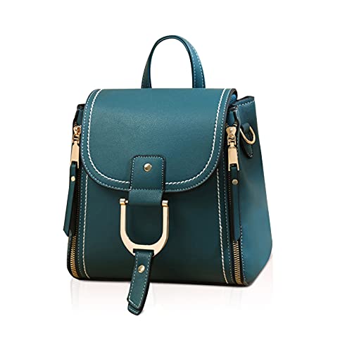 NICOLE & DORIS Rucksackhandtaschen Damen Rucksack Klein PU Leder Daypack Damen Mini Rucksack Mode Wasserdicht Frauen Reise Rucksack Handtasche Tagesrucksack für Mädchen Cityrucksack Blau von NICOLE & DORIS