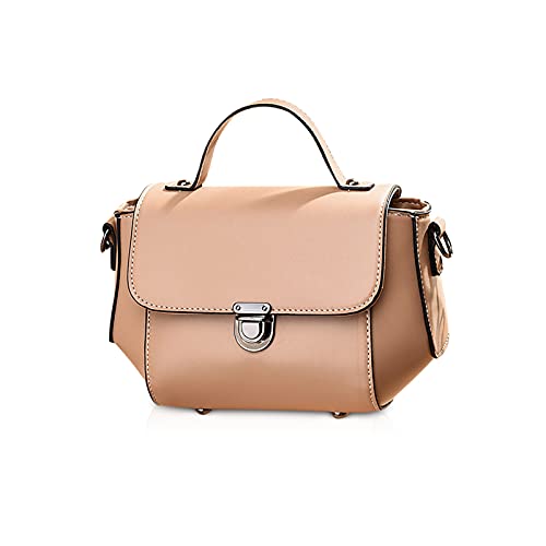 NICOLE & DORIS Umhängetasche Damen Kleine Handtaschen Designer Schultertasche Frauen Tasche Neue Crossbody Bag PU Leder Top Griff Tasche mit Schloss Khaki von NICOLE & DORIS